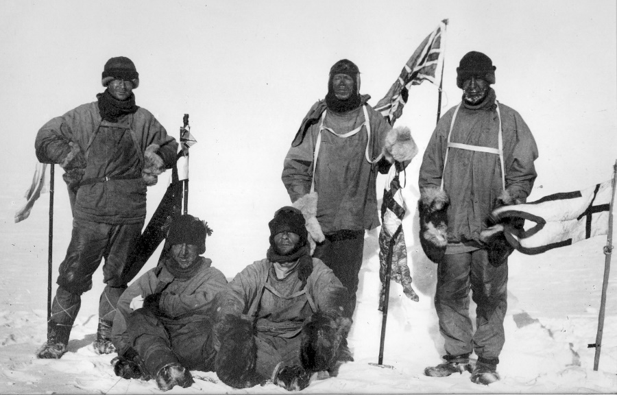 This photo was taken shortly after the men reached the South Pole.